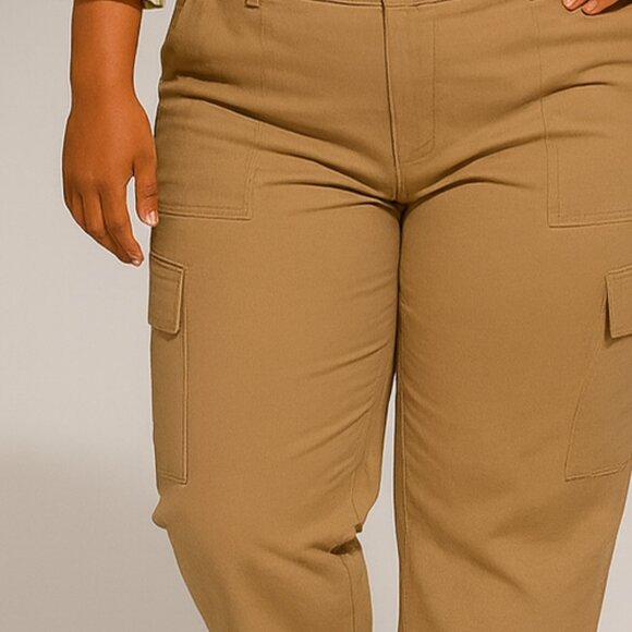 plus size cargo pants - lite khaki color - Picture 4 of 4